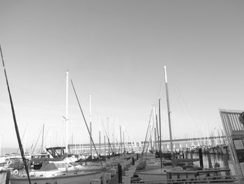 Boats in harbor