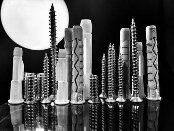 Close-up of objects on table