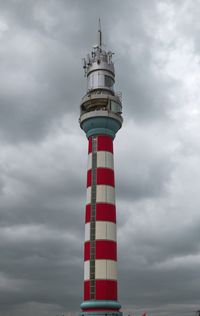 Low angle view of lighthouse against sky