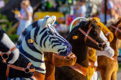 Close-up of animal sculpture