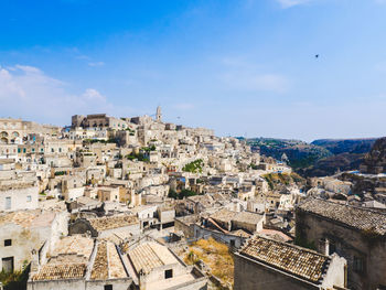 High angle view of city