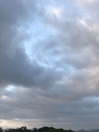 Low angle view of storm clouds in sky