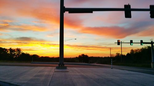 Scenic view of dramatic sky during sunset