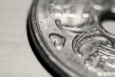 Close-up of coin