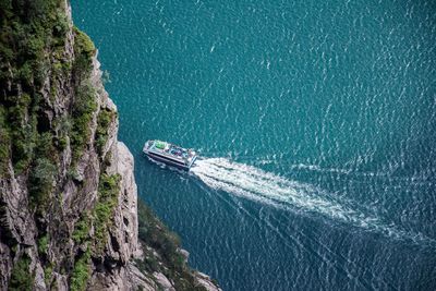 Boats in sea