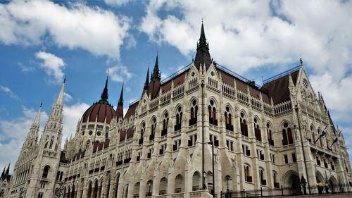 Low angle view of historical building against sky