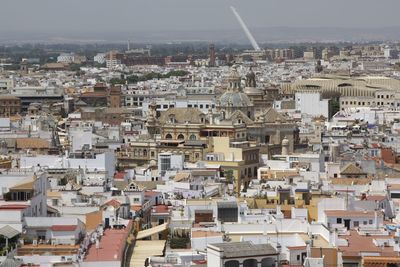 High angle shot of townscape
