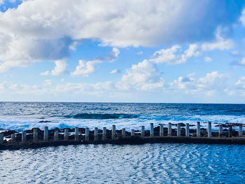 Scenic view of sea against sky