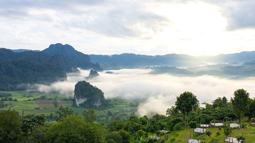 Scenic view of landscape against sky