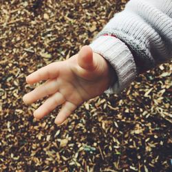 Close-up of baby hand