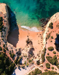 Aerial view of beach during summer