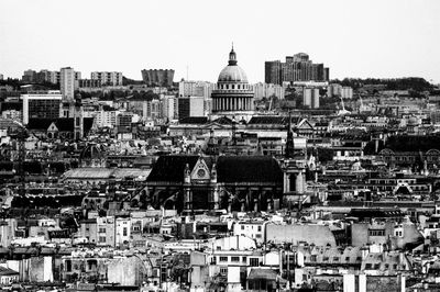 Aerial view of buildings in the city of paris