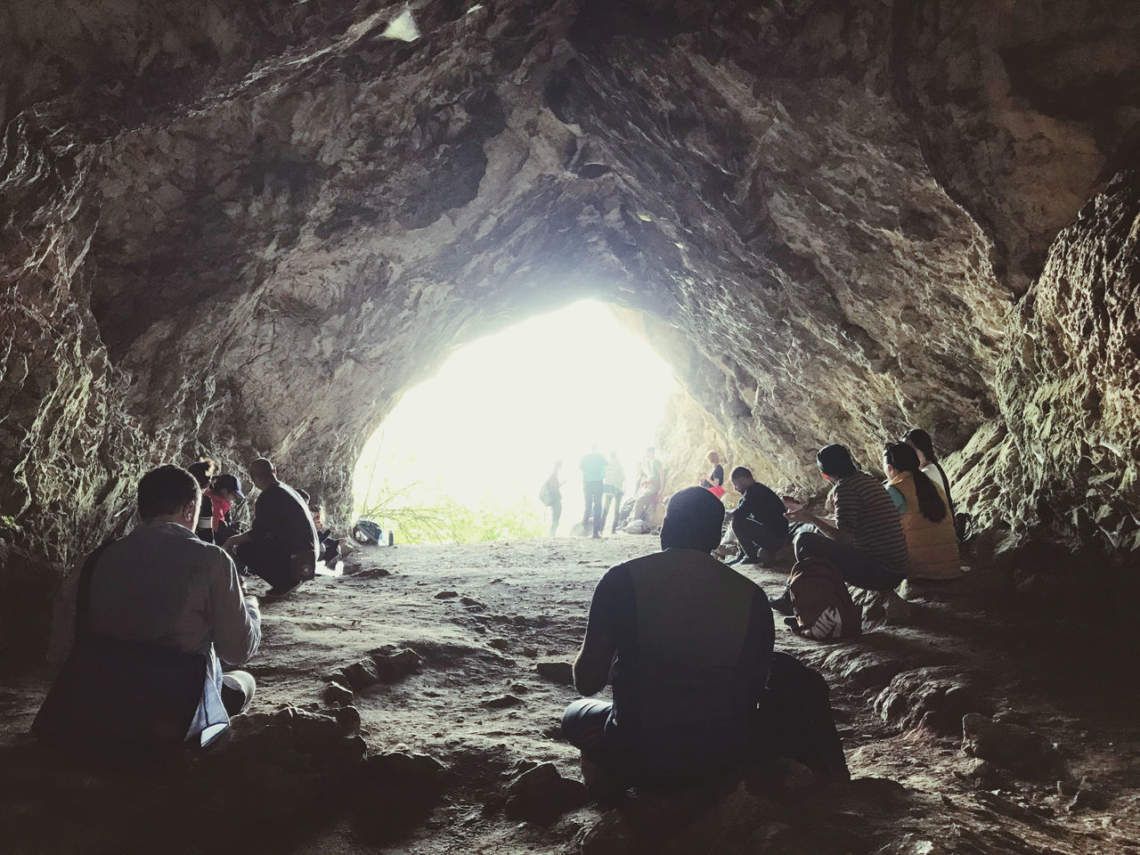 PEOPLE IN CAVE