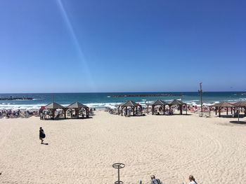 Panoramic view of people on beach