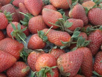 Full frame shot of strawberries