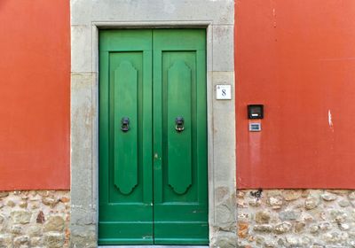 Close-up of door of house