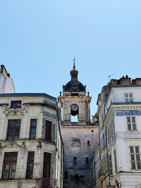 Low angle view of building against clear sky