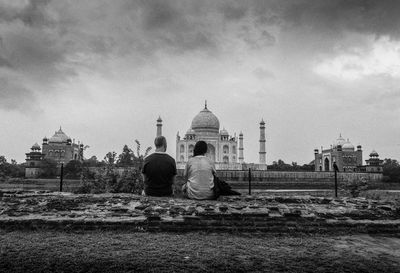Low angle view of temple against sky