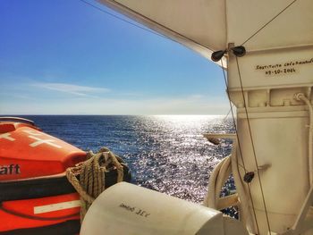 Boats in calm sea