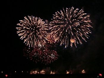 Low angle view of firework display