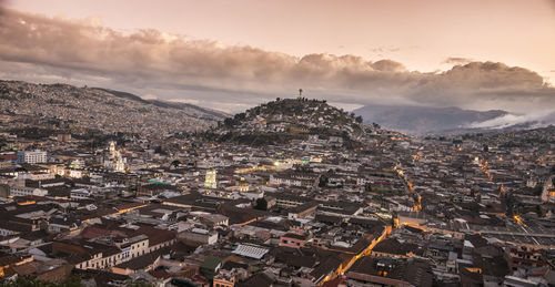 High angle view of cityscape