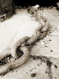 Close-up of rusty chain