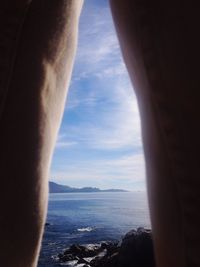 Close-up of sea against sky