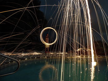 Light trails at night