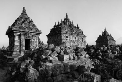 View of temple against clear sky