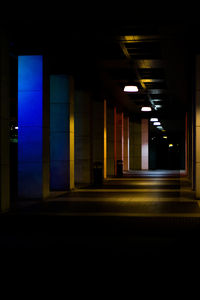 Interior of illuminated building