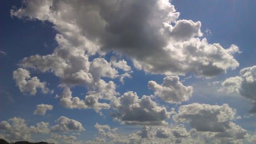 Low angle view of cloudy sky