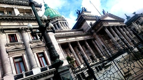 Low angle view of building against sky