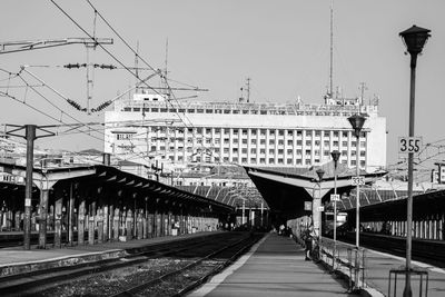 Railroad station platform