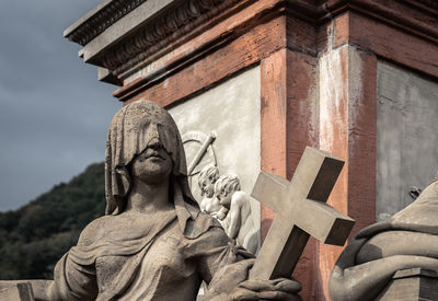 Low angle view of statue