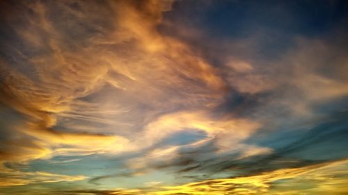 Low angle view of cloudy sky