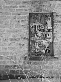 Brick wall of old building