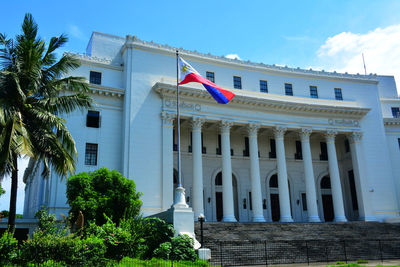 Low angle view of building against sky