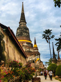 View of temple building against sky