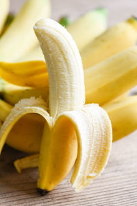 Close-up of bananas on table