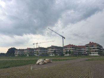 View of cloudy sky over field