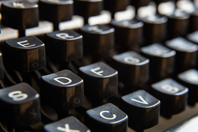 Keyboard of a vintage typewriter