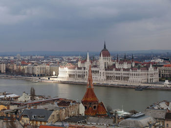 High angle view of cityscape