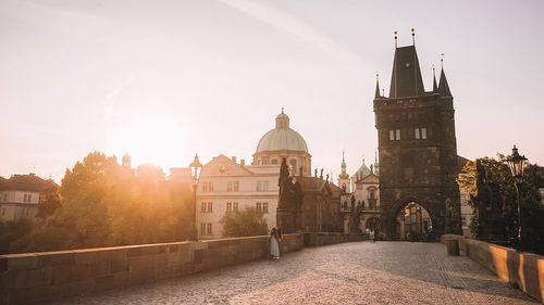 Historic building against sky in city