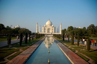 View of temple against clear sky