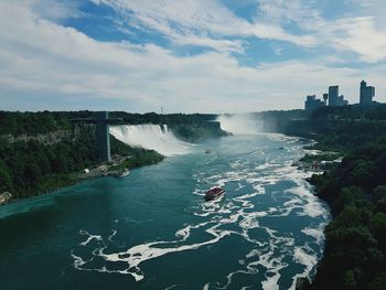 Niagara falls on a beautiful day