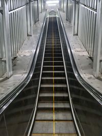 View of escalator