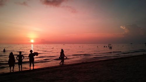 Scenic view of sea at sunset
