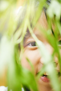 Close-up portrait of woman