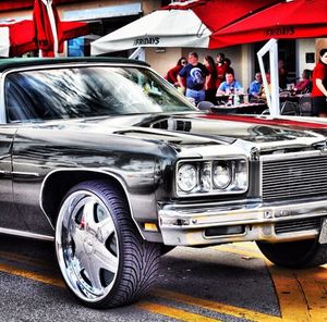 Vintage car parked