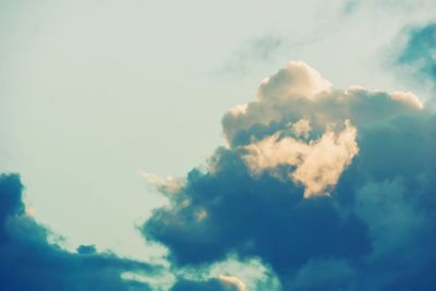 Low angle view of clouds in sky
